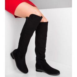 Kozaki damskie Foreverfolie H305 Czarne. Czarne kozaki damskie Foreverfolie, z tworzywa sztucznego, eleganckie, bez obcasa, na obcasie, bez zapięcia. Za 149,00 zł.