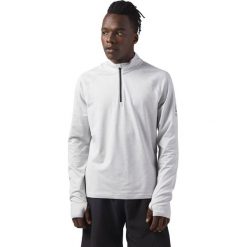 BLUZA REFLECTIVE SPEEDWICK QUARTER ZIP (M). Szare bluzy męskie Reebok, s, bez wzorów, z elastanu, bez kołnierzyka, z krótkim rękawem, krótkie, bez kaptura. W wyprzedaży za 199,99 zł.