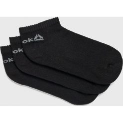 Reebok - Skarpetki (3 pack). Czarne skarpetki damskie Reebok, bez wzorów, z elastanu. Za 29,90 zł.