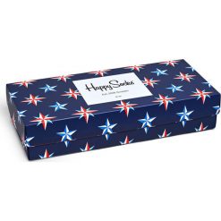 Happy Socks - Skarpetki Nautical Gift Box (4-pak). Niebieskie skarpetki damskie marki Happy Socks, z bawełny. Za 119,90 zł.