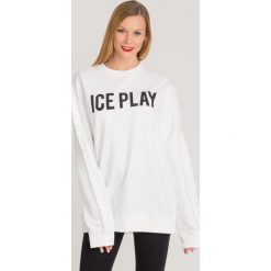 BLUZA ICE PLAY. Białe bluzy damskie Ice Play, s, z nadrukiem, z bawełny, bez rękawów, bez kaptura. Za 347,40 zł.