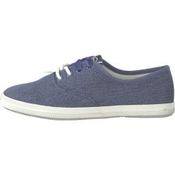 Tamaris Damskie trampki 1-1-23609-22 -807 Navy Jeans (rozmiar 37). Niebieskie trampki i tenisówki damskie Tamaris, bez wzorów, z jeansu, na sznurówki. W wyprzedaży za 105,00 zł.