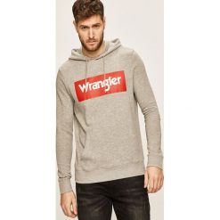 Wrangler - Bluza. Szare bluzy męskie Wrangler, s, z nadrukiem, z bawełny, z kapturem. Za 239,90 zł.