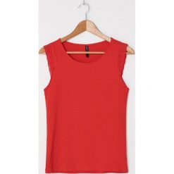 Top z ażurowym haftem - Czerwony. Czerwone topy damskie House, s, z haftami, bez kołnierzyka. Za 25,99 zł.