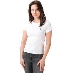 Calvin Klein Koszulka Biały. Białe koszulki damskie Calvin Klein, m, bez wzorów, z bawełny, bez kołnierzyka. Za 152,95 zł.