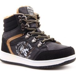 Buty sportowe chłopięce ocieplane czarne American Club - czarny. Czarne buty chłopięce sportowe American CLUB, bez zapięcia. Za 55,00 zł.