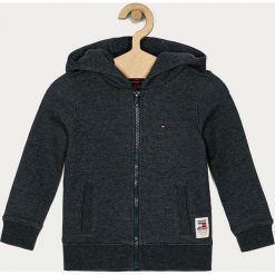 Tommy Hilfiger - Bluza dziecięca 98-176 cm. Niebieskie bluzy chłopięce TOMMY HILFIGER, bez wzorów, z elastanu, bez rękawów, z kapturem. Za 299,90 zł.