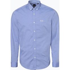 BOSS Athleisurewear - Koszula męska – Biado_R, niebieski. Niebieskie koszule męskie marki BOSS Athleisurewear, m, z haftami, z bawełny, bez kołnierzyka, bez rękawów. Za 429,95 zł.