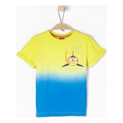 S.Oliver T-Shirt Chłopięcy 92/98 Niebieski. Niebieskie t-shirty chłopięce z krótkim rękawem marki S.Oliver, z nadrukiem, z bawełny. Za 60,00 zł.