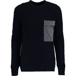 Kardigany męskie: Religion SHIELD Sweter navy/dark metal