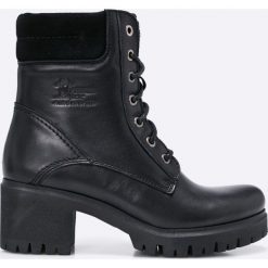 Panama Jack - Botki Phoebe. Czarne buty zimowe damskie Panama Jack, z materiału, z okrągłym noskiem, na sznurówki. W wyprzedaży za 359,90 zł.