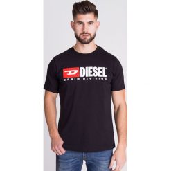 T-SHIRT DIESEL. Czarne t-shirty męskie Diesel, xs, z nadrukiem, z bawełny, z okrągłym kołnierzem. Za 150,00 zł.