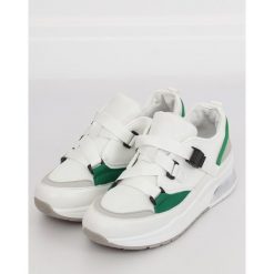 Buty sportowe białe 8801 White. Zielone buty sportowe damskie ButyModne, w paski, z tkaniny, sportowe. W wyprzedaży za 119,00 zł.