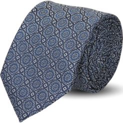 Krawaty męskie: krawat platinum granatowy classic 245