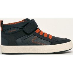 Geox - Buty dziecięce. Pomarańczowe trampki chłopięce Geox, bez wzorów, ze skóry, sportowe, bez zapięcia. W wyprzedaży za 199,90 zł.