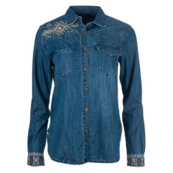 Desigual koszula damska Exotic Classic XS niebieski. Niebieskie koszule damskie Desigual, xs, bez wzorów, bez kołnierzyka, bez rękawów. W wyprzedaży za 169,00 zł.