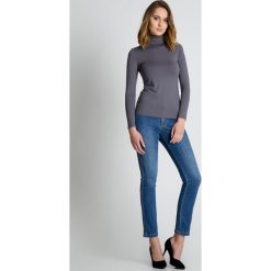 Bluzki damskie: Szara golfowa bluzka BIALCON