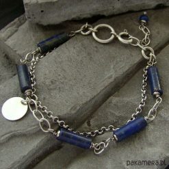 Bransoletki damskie na nogę: Lapis - bransoletka
