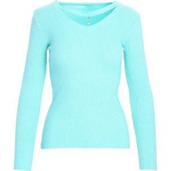 Swetry damskie: Miętowy Sweter Shine Brightly