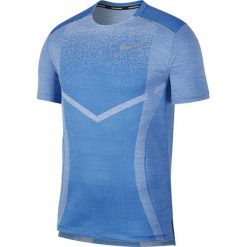 Koszulka Nike TechKnit Ultra SS Top M Błękitna. Niebieskie koszulki męskie Nike, m, bez wzorów, z dzianiny, bez kołnierzyka, z krótkim rękawem, krótkie, do biegania. Za 159,99 zł.