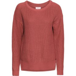 Swetry oversize damskie: Sweter oversize bonprix rabarbarowy