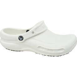 Crocs Bistro 10075-100 klapki męskie białe 46/47. Białe klapki męskie Crocs, bez wzorów, z materiału. W wyprzedaży za 179,99 zł.
