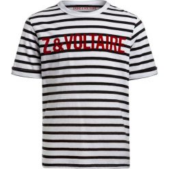 Zadig & Voltaire KURZARM Tshirt z nadrukiem weiß/schwarz. Białe t-shirty męskie marki Zadig & Voltaire, z nadrukiem, z bawełny. Za 199,00 zł.
