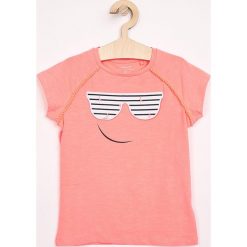 Name it - Top dziecięcy 91-128 cm. Pomarańczowe bluzki dziewczęce marki Name it, z nadrukiem, z elastanu, z okrągłym kołnierzem. Za 59,90 zł.