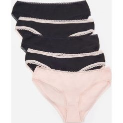 Bawełniane majtki z koronką 5 pack - Wielobarwny. Majtki damskie House, s, z bawełny. Za 49,99 zł.