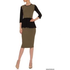 Spódnica khaki YY600059_RAL6007. Brązowe spódniczki damskie Pakamera, bez wzorów, eleganckie, mini, ołówkowe. Za 145,00 zł.