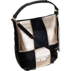 Torebka damska shopper bag A4 Badura D017ZL czarna - czarny || złoty. Żółte torby damskie na zakupy Badura, bez wzorów, ze skóry ekologicznej, klasyczne, bez dodatków. Za 249,99 zł.