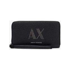 Armani Exchange Portfel Czarny. Czarne portfele damskie Armani Exchange, bez wzorów, z materiału. Za 423,95 zł.