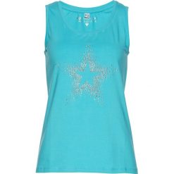 Top bonprix morsko-srebrny. Niebieskie topy damskie bonprix. Za 34,99 zł.