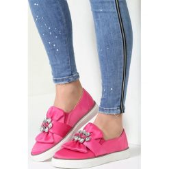 Trampki damskie slip on: Fuksjowe Slip On Hey Girl!