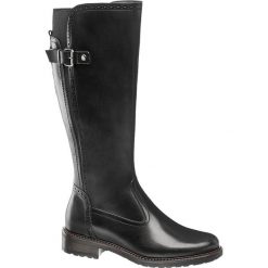 Czarne kozaki damskie 5th Avenue typu oficerki 5th Avenue czarne. Czarne kozaki damskie 5th Avenue, ze skóry, bez obcasa, na obcasie, na zamek. Za 339,90 zł.