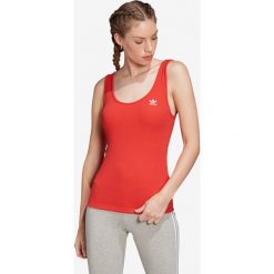 Adidas Originals Podkoszulek Czerwony. Czerwone podkoszulki damskie adidas Originals, z haftami, z elastanu, bez kołnierzyka. Za 85,95 zł.