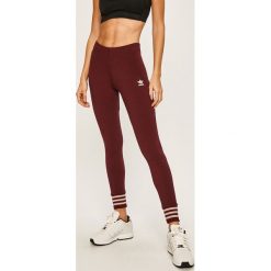 Adidas Originals - Legginsy. Brązowe spodnie damskie adidas Originals, bez wzorów, z elastanu. W wyprzedaży za 119,90 zł.
