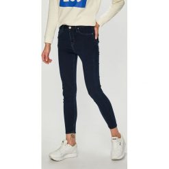 Lee - Jeansy Scarlett High Croppe. Niebieskie jeansy damskie skinny marki Lee, l, z elastanu. Za 329,90 zł.
