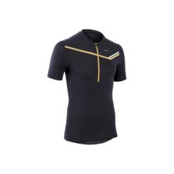 Koszulka do biegania (trail) z krótkim rękawem męska czarna. Czarne koszulki męskie EVADICT, xl, z elastanu, krótkie. Za 79,99 zł.