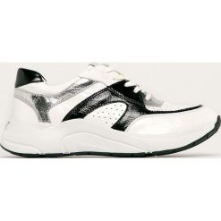 Caprice - Buty skórzane. Białe buty sportowe damskie Caprice, bez wzorów, ze skóry, sportowe. Za 349,90 zł.