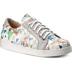 Sneakersy OLEKSY - 2489/D60/C93 Biały Kolorowy. Białe półbuty damskie marki Oleksy, na co dzień, bez wzorów, ze skóry, bez obcasa, na płaskiej podeszwie, bez zapięcia. W wyprzedaży za 199,00 zł.