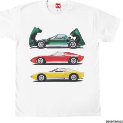 Koszulka LAMBORGHINI MIURA X 3 tshirt. Szare koszulki męskie Pakamera, m, bez wzorów, bez kołnierzyka, bez rękawów. Za 77,00 zł.