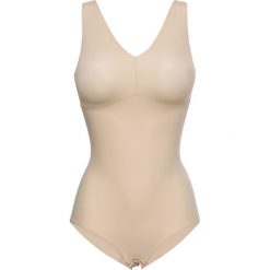 Body shape Level 1 bonprix cielisty. Brązowe body damskie bonprix, z haftami. Za 89,99 zł.