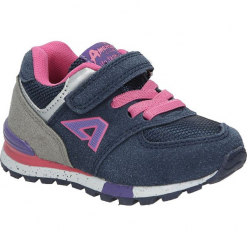 Granatowe buty sportowe na rzep American K15110G-1. Szare buciki niemowlęce American. Za 69,99 zł.