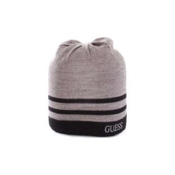 Czapki Guess AM7787WOL01. Szare czapki zimowe męskie Guess, z aplikacjami. Za 161,99 zł.