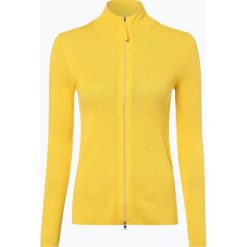 Marc Cain Collections - Kardigan damski z dodatkiem kaszmiru, żółty. Żółte swetry damskie Marc Cain Collections, bez wzorów, z wełny, bez rękawów, bez kaptura. Za 549,95 zł.