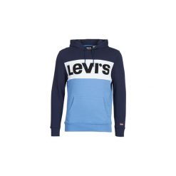 Bluzy Levis COLORBLOCK HOODIE. Niebieskie bluzy męskie Levi's®, s, bez wzorów, bez kołnierzyka, bez rękawów, bez kaptura. Za 329,00 zł.