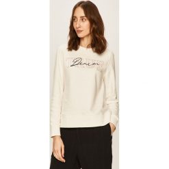 Mustang - Bluza. Białe bluzy damskie Mustang, s, z nadrukiem, z bawełny, bez rękawów, bez kaptura. Za 199,90 zł.