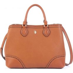 U.S. POLO ASSN. torebka Longmont Large double handle brązowy. Pomarańczowe torebki klasyczne damskie U.S. Polo Assn., bez wzorów, bez dodatków. Za 469,00 zł.
