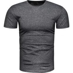 Koszulka męska t-shirt melanż czarny Recea. Czarne koszulki męskie Recea, xl, bez wzorów, z bawełny, klasyczne, bez kołnierzyka, krótkie. Za 39,99 zł.